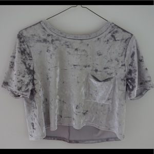 Forever 21 Velvet Cropped T-Shirt